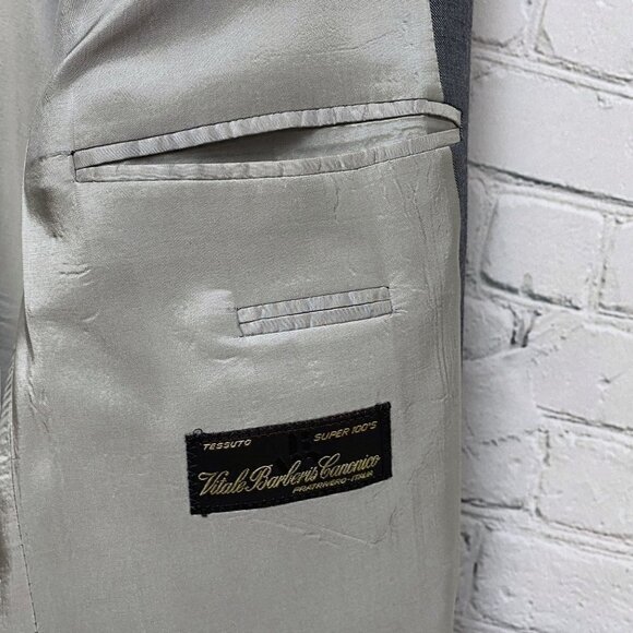 HUGO BOSS Mens Jacket 42R Light Wool Blazer Blue Gray Sport Coat - Picture 10 of 11